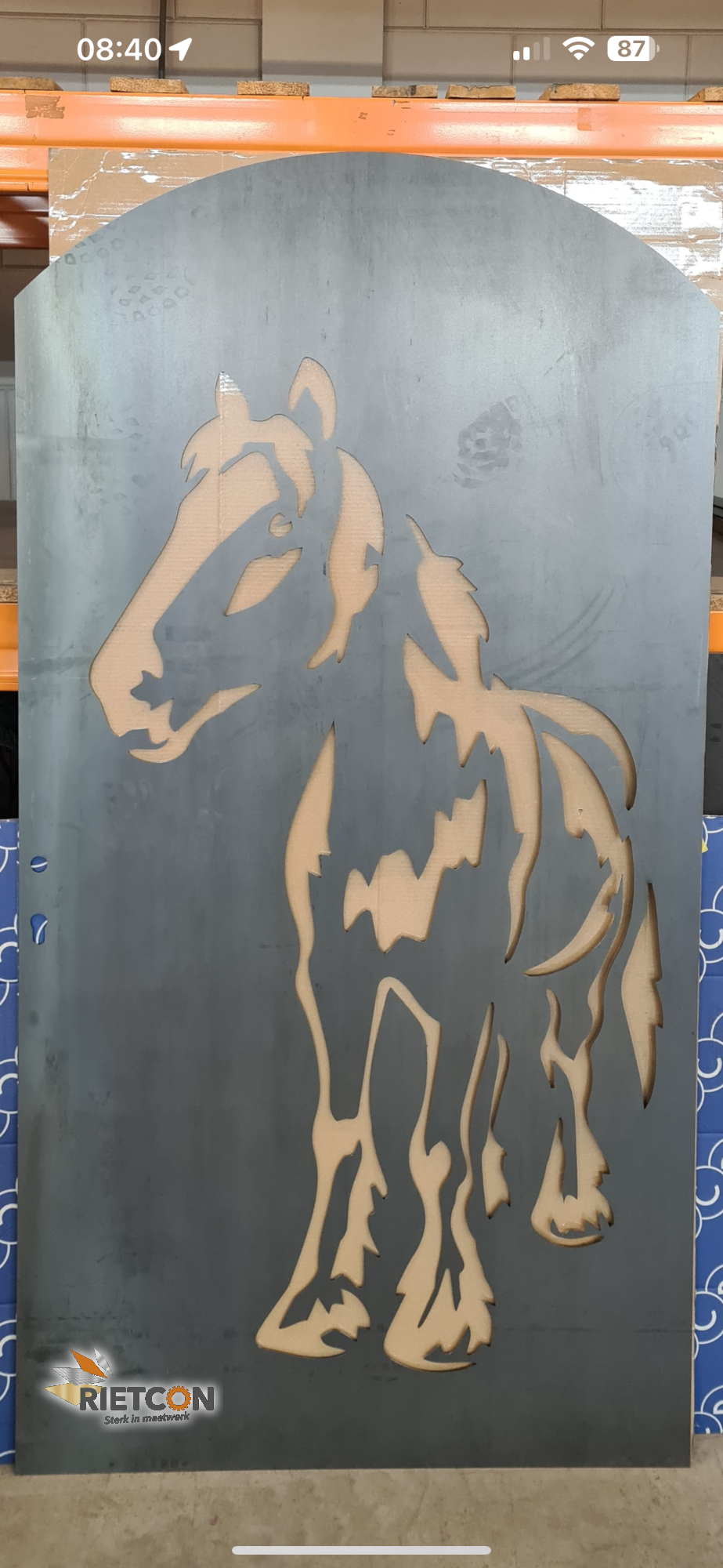 Paard door middel van lasersnijden